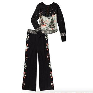 Free People Dream Whispers Lounge Set in Black